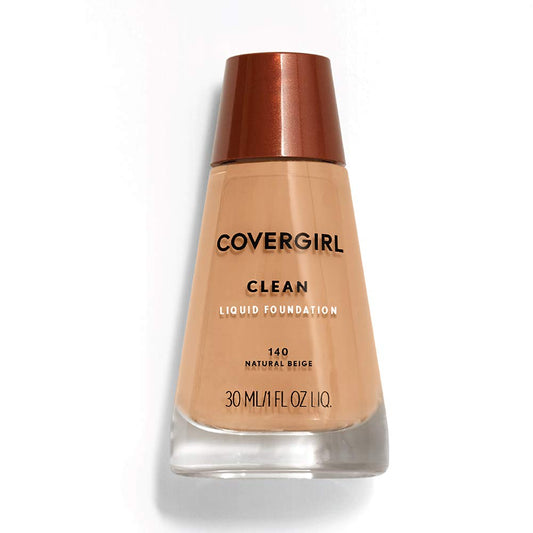 COVERGIRL, Clean Makeup Foundation, Natural Beige, 1 Oz, 1 Count (Packaging May Vary)